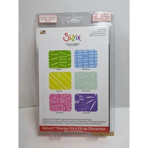 Sizzix Texturz Starter Kit 6 Texture Designs Impressions Pad 3 Plates Crafting - Picture 1 of 6