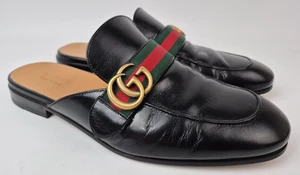 Gucci Men's Black Princetown GG Marmont Leather Loafer Slide Mule Size 11 UK - Picture 1 of 8