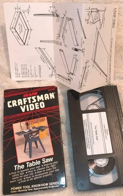 Tested-LN w Insert! SEARS Craftsman Video VHS The TABLE SAW Tool Know-How Series - Image 1 of 4