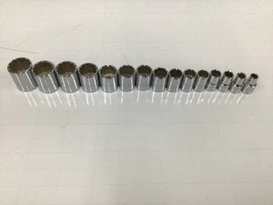 Proto J54114 1/2 unità 15 pezzi Set di prese - 12 punti da 3/8 a 1-1/4 pollici - Foto 1 di 6