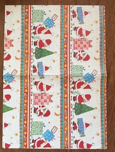 1980s Retro/vintage/kitsch Christmas gift wrapping paper sheets 022 - Picture 1 of 1