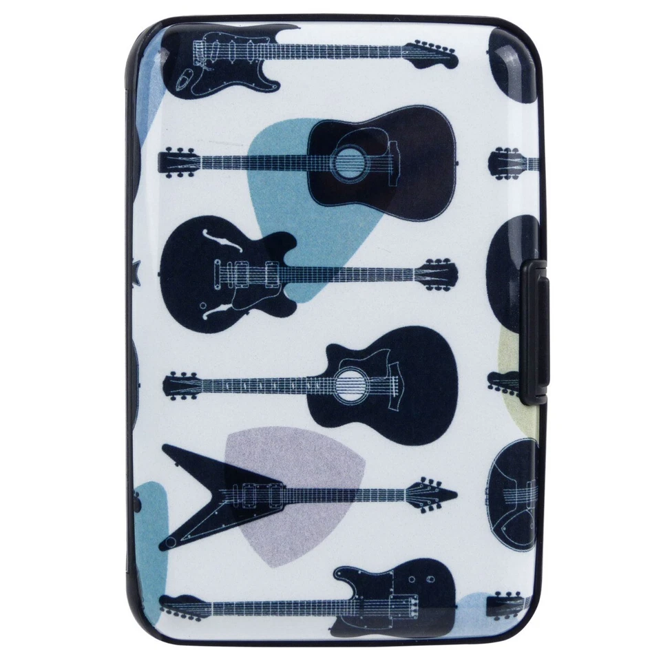 Guitar Theme Card Holder Wallet Hard Case Braciano 