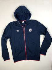  Arena USA team Swimming Blue Full Zip sweatshirt hoodie Men's size XL