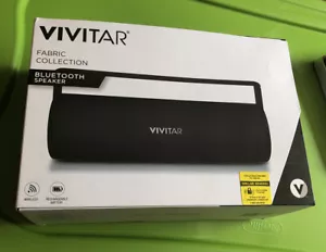 NEW IN BOX Vivitar Bluetooth Speaker- Black Fabric Collection Rechargeable - Picture 1 of 4