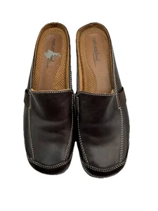 Natural Soul By Naturalizer Womens Brown Leather Mule Flats Slip On Size 8.5 - Picture 1 of 14