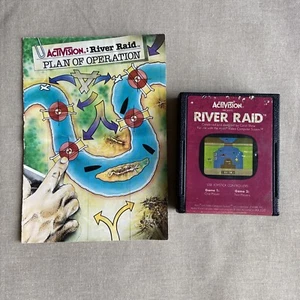 River Raid (Atari 2600 1982 W/ Manual / Map Tested) AX020 Arcade Game Vintage + - Picture 1 of 11