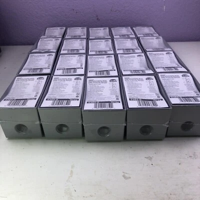 BELL, HUBBELL, RACO 20pcs Deep Single-Gang Whetherproof Outdoor Electrical Box w/ (3) 1/2 in Outlets