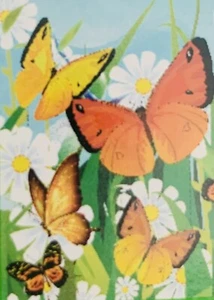 Garden Flag Butterfly Butterflies Spring 12.5" x 18" New Summer Daisy Daisies - Picture 1 of 2