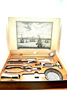Bar Set von Dreizack aus Solingen, vintage, 60er Jahre, 9 Teile, Holztablett rar - Bild 1 von 16