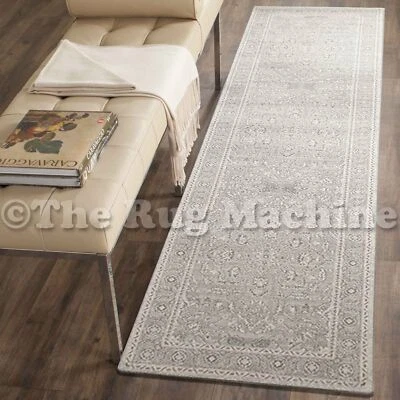 FORTUNA GREY FLORAL MEDALLION ANTIQUE TRADITIONAL RUG RUNNER 80x400cm **NEW** - Image 1 of 4