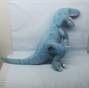 Jurassic Park World Blue Velociraptor Plush Dinosaur 15" Free Shipping  - Picture 1 of 8