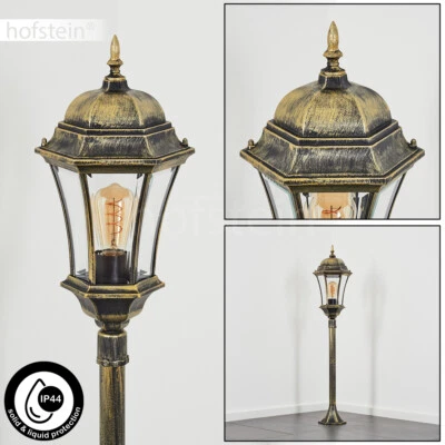 Wege Sockel Außen Steh Stand Leuchte Lampe Glas Garten Hof Einfahrt Beleuchtung - Bild 1 von 4