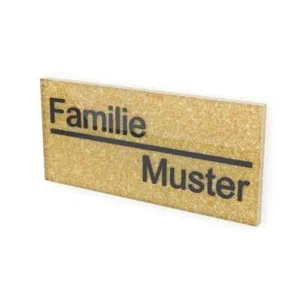 Namensschild Briefkastenschild Türschild mit Gravur selbstklebend Gold - Bild 1 von 6