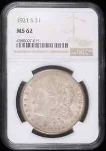 1921 S Morgan Silver Dollar NGC MS-62