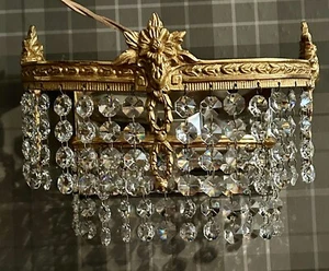 Vintage Crystal Chandelier Wall light Retro Decor Sconce Old - Picture 1 of 24