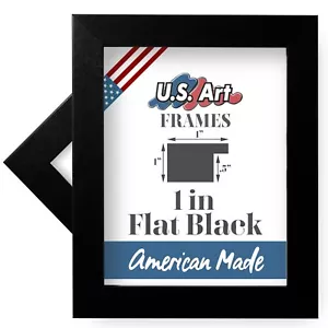 US Kunstrahmen 1" flach schwarz MDF Wanddeko Bild Poster Rahmen, CS2 - Bild 1 von 8