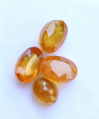 Anillo de piedras preciosas sueltas 8*11 mm zafiro amarillo natural corte ovalado 18,10 quilates tamaño Foto 1 de 3