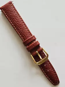 16 mm - Correa de reloj de cuero tostado estilo clásico - (hebilla dorada / con pasadores) - Imagen 1 de 3