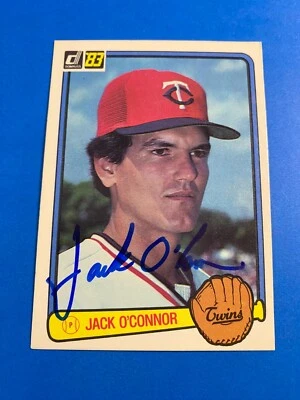 JACK O'CONNOR 1983 DONRUSS #51 AUTO SIGNED MINNESOTA TWINS ORIOLES EXPOS - Image 1 of 2