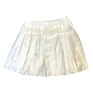 Minifalda plisada satinada blanca para mujer Lelis Collection - S - Imagen 1 de 4