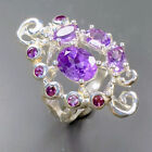 Natural &#160;Not Enhanced Amethyst Ring 925 Sterling Silver Size 8.75 /R320159
