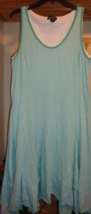 VESTIDO LRL LAUREN JEANS CO. TURQUESA PISTRIPA DOBLADILLO ASIMÉTRICO NUEVO TALLA M - Imagen 1 de 10