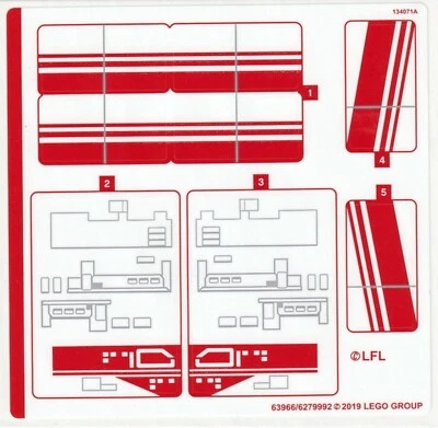 LEGO 75249stk01 Sticker Sheet for Set 75249 - (63966/6279992) NEW original LEGO - Image 1 of 2