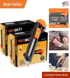 Ultimate 72-Pack Utility Knife Set with 18mm Wider Blade for Heavy-Duty Tasks - Picture 1 of 9