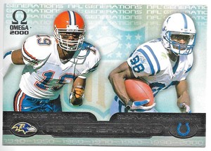 MARVIN HARRISON / TRAVIS TAYLOR 2000 Pacific Omega NFL Generations #7 rookie