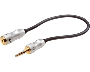 Adapter 3,5mm Klinke-Stecker zu Kupplung Verlängerung AUX für Headset Handy MP3 - Bild 1 von 3