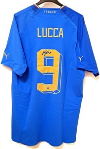 MAGLIA ITALIA U21 L. LUCCA MATCH WORN SHIRT MAGLIA INDOSSATA SIGNED - Foto 1 di 7