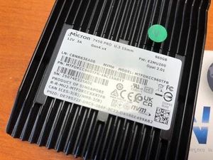 MICRON - 7450 Pro 960Go PCIe Gen4 x4 NVMe U.3 SSD - MTFDKCC960TFR - Afbeelding 1 van 2
