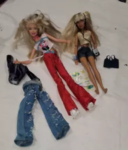 lot de 2 belles poupées figurines Flavas Tika Mattel avec habits - Imagen 1 de 6