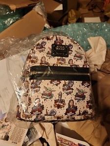 Star Wars Mandalorian Tattoo Baby Yoda / Cara Dune Mini Backpack NEW Ships Fast - Picture 1 of 5
