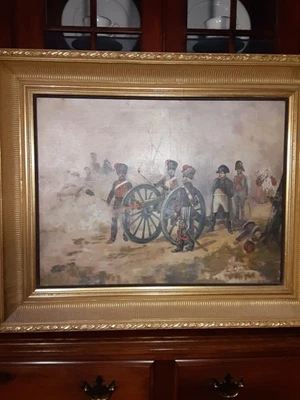 Antique Painting Of NAPOLEON AND HIS ARMY BY Pierre  DEJEAN. - Image 1 of 4