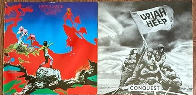 Lot of 2 Uriah Heep Vinyl LPs The Magician's Birthday German Press / Conquest UK - Image 1 of 4