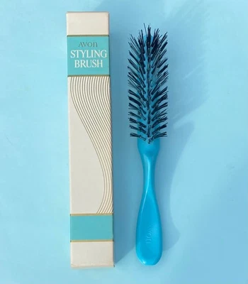 "De colección Avon Cepillo de Pelo Estilo Agarre para Pulgar Azul Turquesa 8.5"" Caja Original NUEVO NOS" Foto 1 de 4