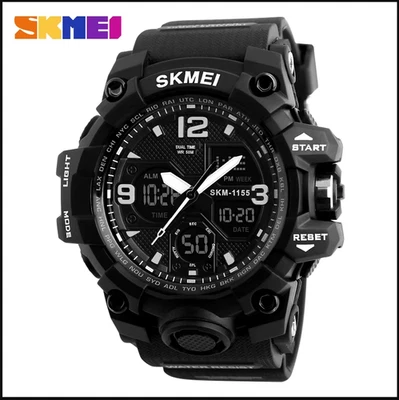 ◄ Outdoor Militär Quarz Herrenuhr LED Digitaluhr Alarm Datum Dual Display - NEU► - Bild 1 von 4