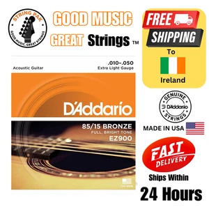 D'Addario EZ900 Extra Light Strings 10-50+ 2 FREE Strap Locks - Picture 1 of 5