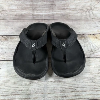 Sandalia de cuero negra con chanclas Olukai Ohana para mujer talla US 6 Foto 1 de 4