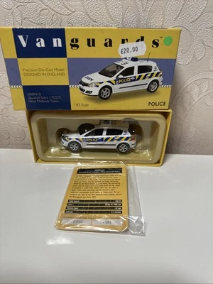 1.43 Corgi Vanguards Vauxhall Astra West Midlands Police Diecast VA09410 BNIB - Image 1 of 4