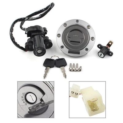 Interruptor de encendido bloqueo tapa combustible gas llave ajuste Yamaha FZ09 FZ07 FZ1/FZ6/FZ8 2001-2016 Foto 1 de 4