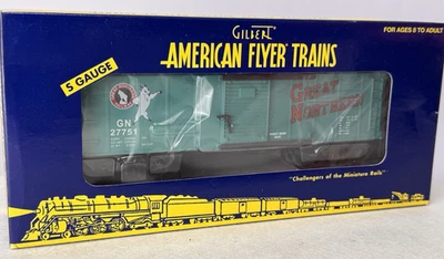 American Flyer 6-49031 GREAT NORTHERN Walking Brakeman Operating Box Car / NEW - Image 1 of 4