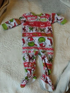Weihnachten Grinch Schlafanzug Pyjama 6-9 Monate Komar Kinder - Bild 1 von 1