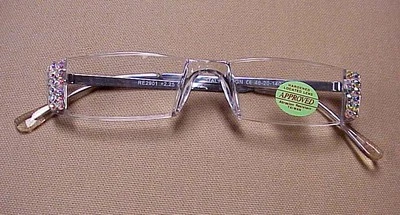 LECTORES DE GAFAS DE LECTURA CRISTAL AB hechos con cristales austriacos - PLATA 4,00 Foto 1 de 3