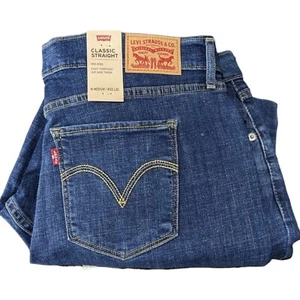 Levis Sculpt Hypersoft Classic Straight Jeans Womens sz 16m 33x30 Easy Denim 38w - Picture 1 of 16