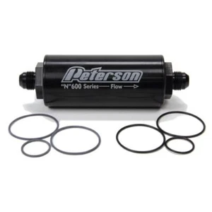 Peterson 09-0611 600 Series Inline Fuel Filter -8 AN 45 Micron 8 AN Male NEW - Picture 1 of 1