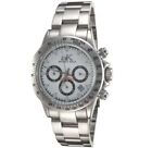 Adee Kaye Men's Stainless Steel Sports White Chronograph Watch