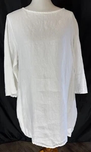 Bryn Walker 100% Linen Hopper Dress White Size Large Casual Beach Relaxed - Picture 1 of 8