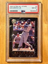 1992 FLEER ULTRA ALL-STARS KEN GRIFFEY JR. CARD #6 PSA 8 NM-MNT SEATTLE MARINERS
